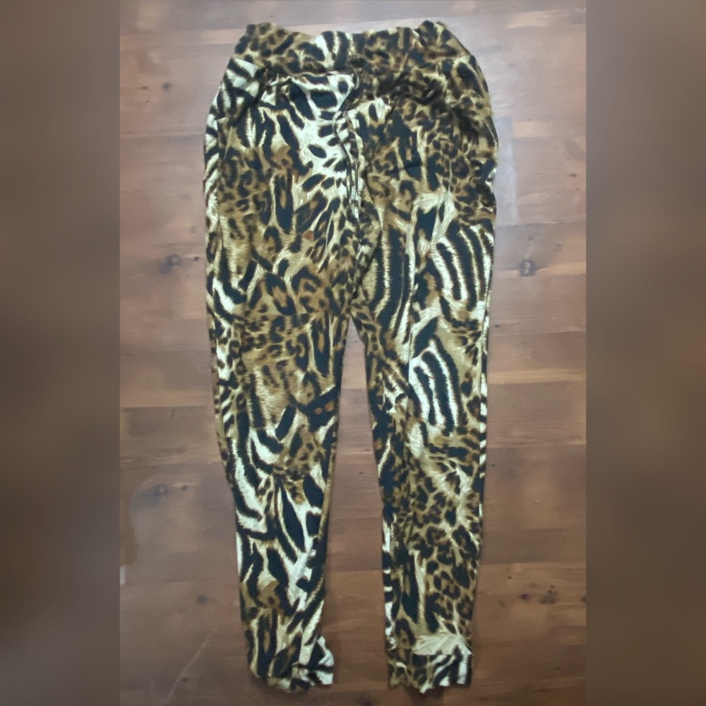 West loop jogger leggings animal print tiger leopard print